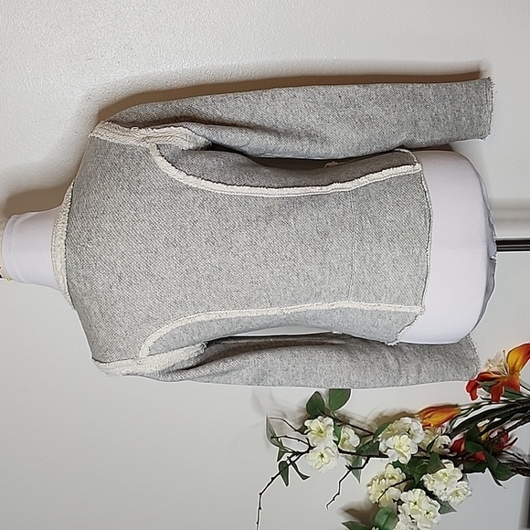 Lucky Lotus Lucky Brand Assymetrical French Terry Moto Jacket Bohemian Summer - Picture 4 of 11